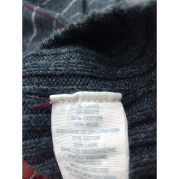 Vintage Y2K American Eagle Sweater Vest Mens Large Wool V Neck Striped Pullover - Picture 12 of 12